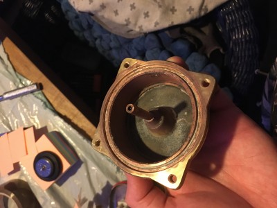 Binnenkant en helft van de groep/boiler